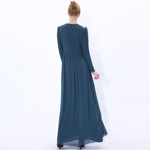 夏新款连衣裙雪纺长裙Dubai Turkey Muslim Islam Clothing dress - 图2