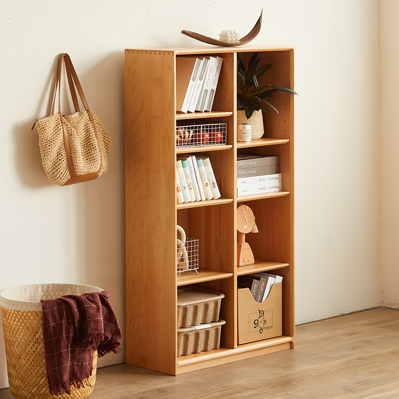 实木书柜组合整面墙书柜家用书架多层格子柜全实木储物柜书橱落地 - 图2