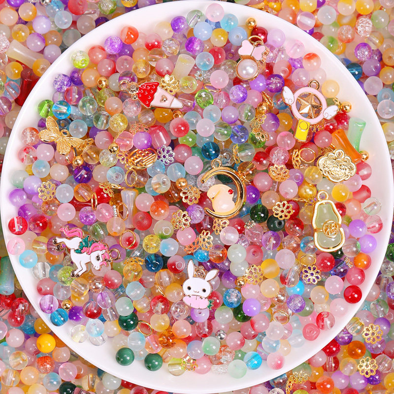 琉璃串珠手工diy材料包手链饰品配件项链手串儿童益智玩具串珠子,淘宝优惠券,粉丝福利购,淘宝优惠卷