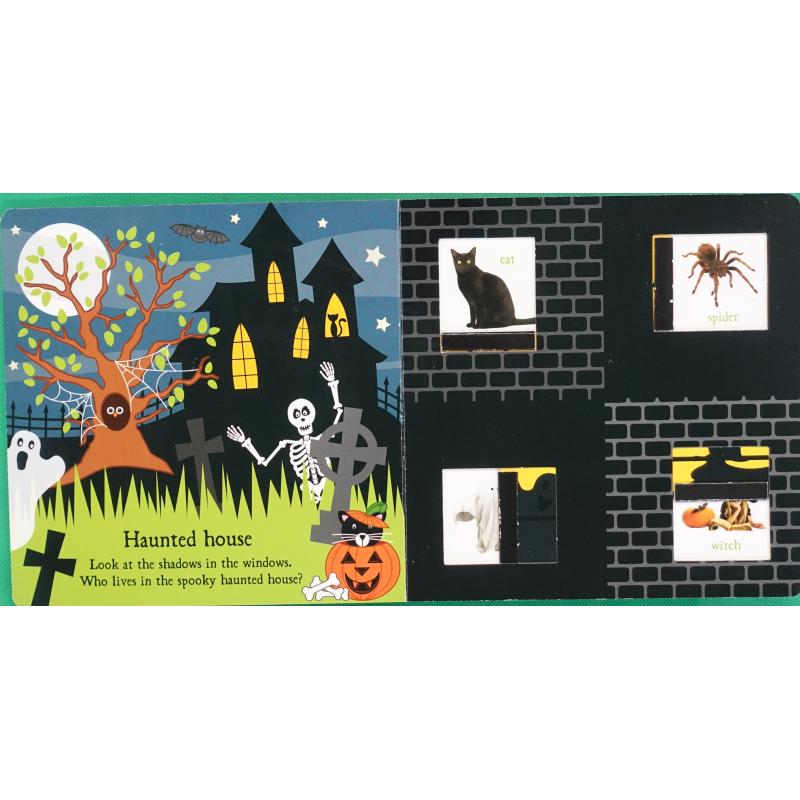 Slide and Find Spooky by Roger Priddy木板书Priddy Books滑滑找找看:怪异 - 图1