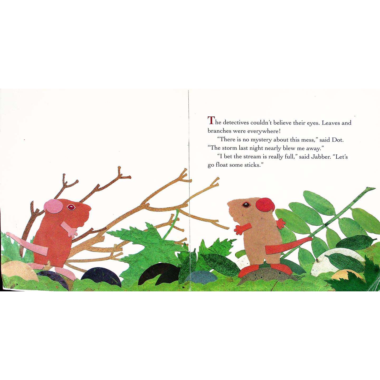 Dot和贾伯系列原版引进英语绘本消失的溪流之谜彩色绘本书适合36岁儿童阅读讲述小老鼠侦探Dot和Jabber探索自然解谜的故事培养观 - 图1