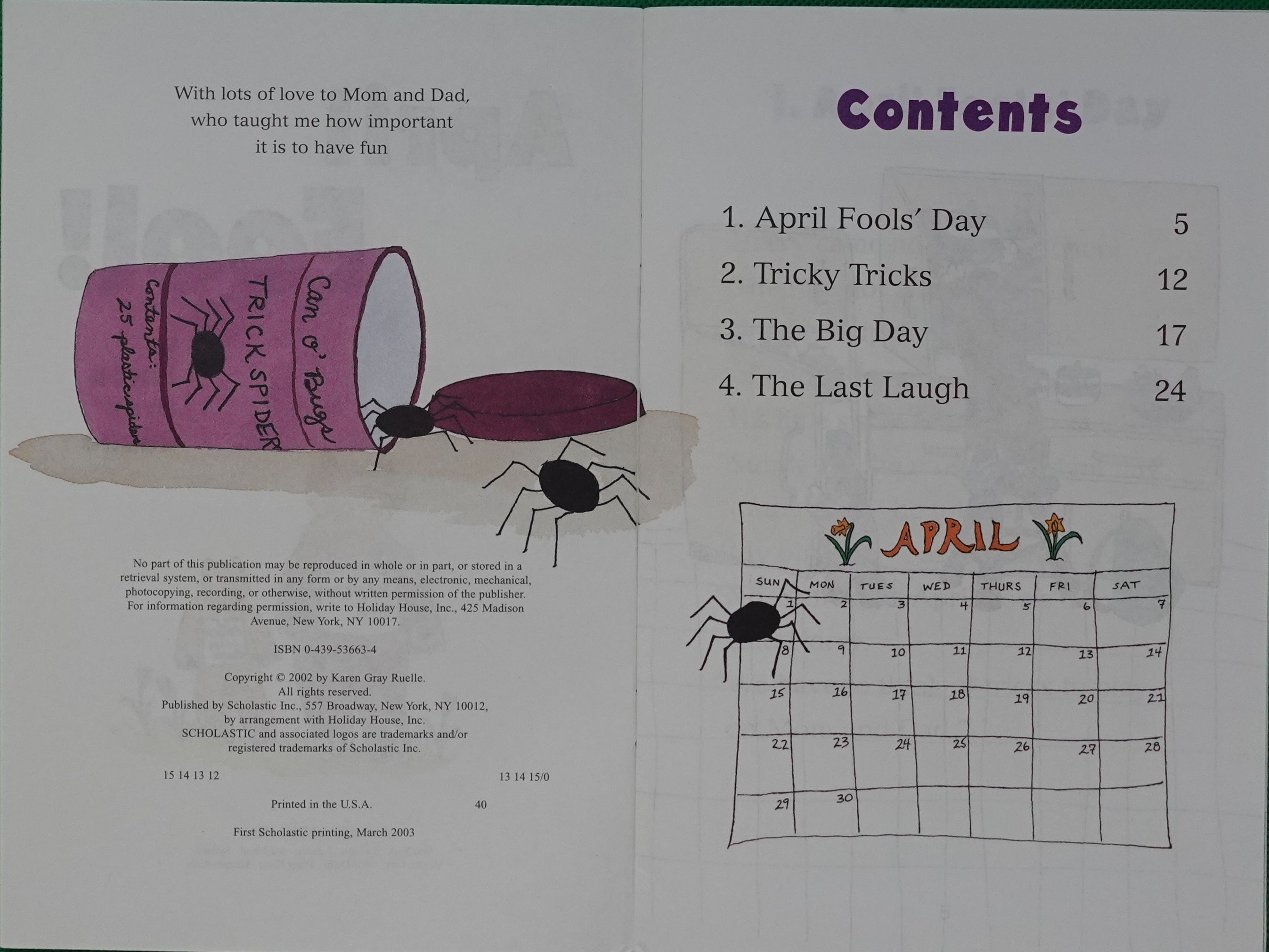 April fool! by Karen Gray Ruelle (Illustrator)平装Scholastic四月愚人节