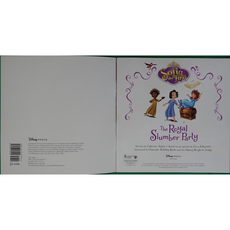 Sofia the First The Royal Slumber Party by Disney Book Group Catherine Hapka平装Disney索非亚一皇家卧谈-图1