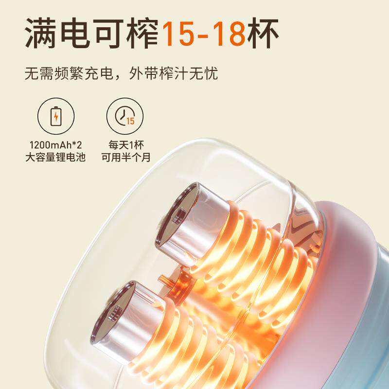 九阳无线榨汁机碎冰家用小型便携充电动果汁杯迷你新款料理榨汁杯