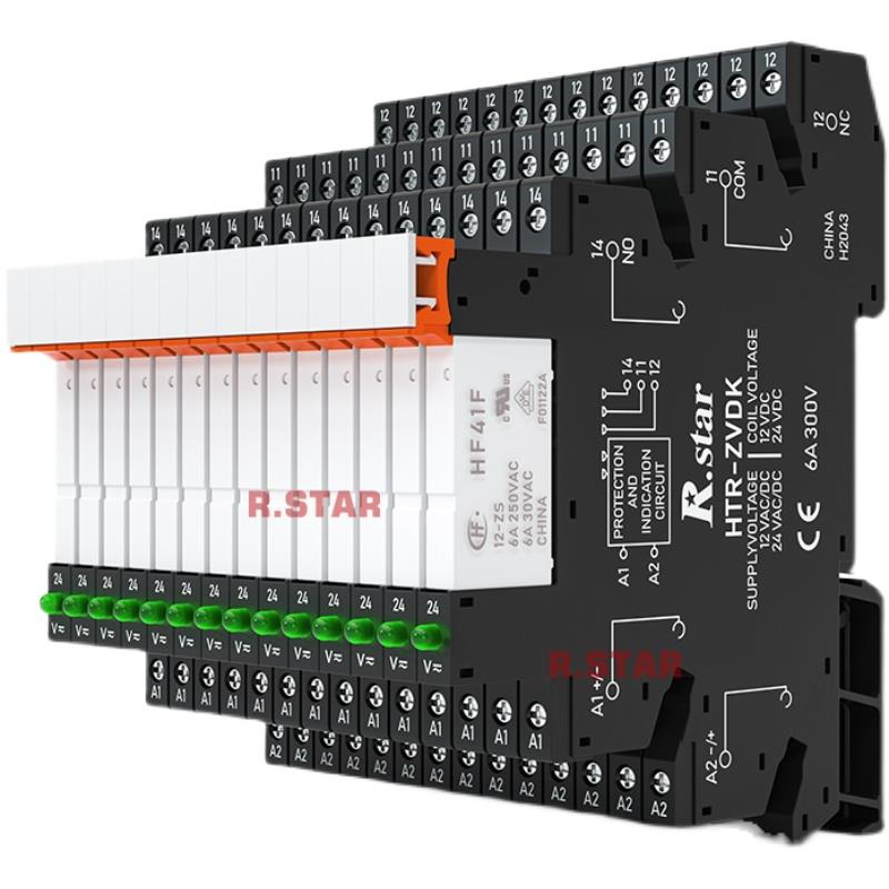 薄片式继电器模组固态hf41f片中继模块24v中间薄型单片小型端子式 - 图3