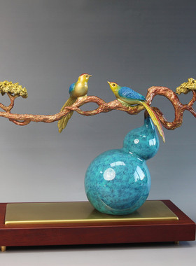 创意玄关葫芦摆件铜新中式