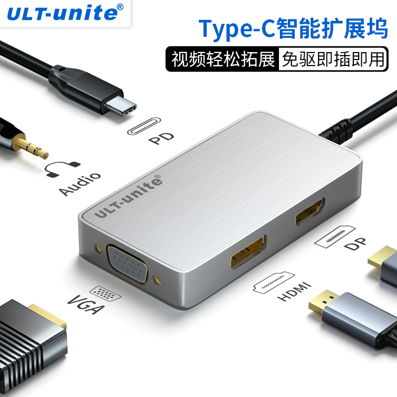 Typec拓展坞扩展千兆网口转接头SD卡TF读卡HDMI多功能转换USB分线器适用于笔记本电脑外接集线器 - 图3