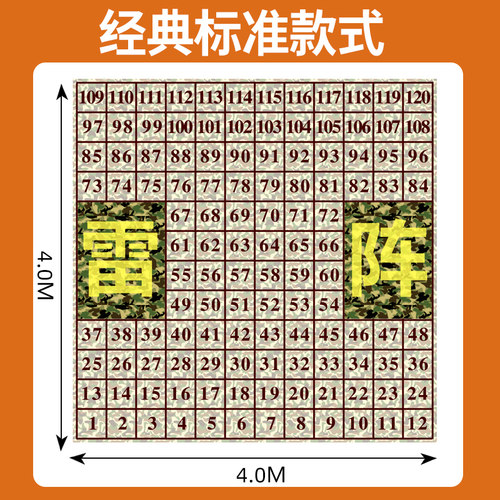 突破雷阵穿越雷阵雷区图室内团建活动道具户外素质拓展训练器材 - 图0