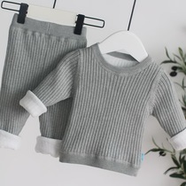 Gush thickened baby warm suit winter clothing male girl baby newborn child autumn and winter hit bottom sweaters