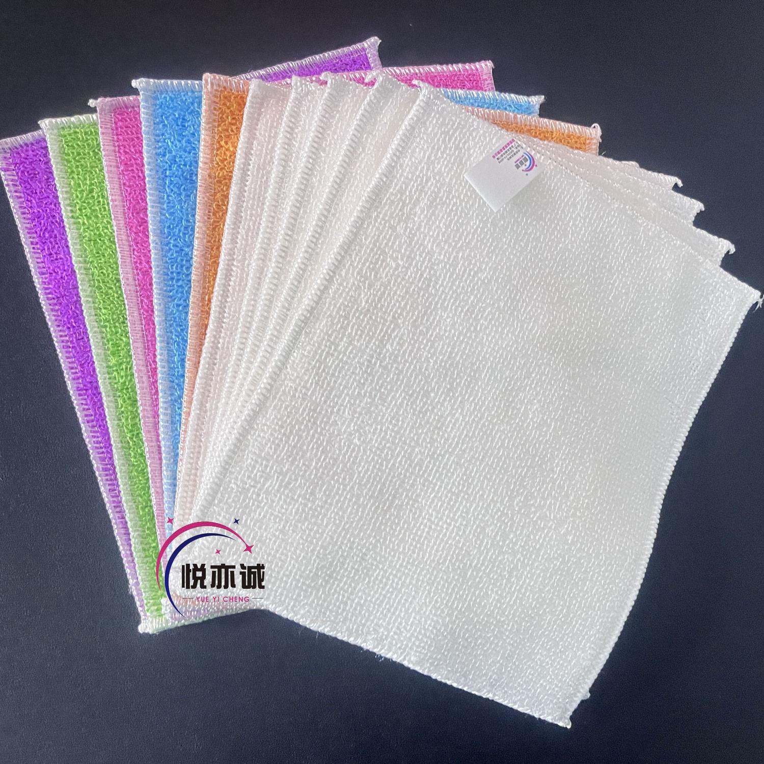 竹纤维不沾油洗碗布纯色双层加厚百洁布厨房吸水洗碗抹布厂家 - 图0