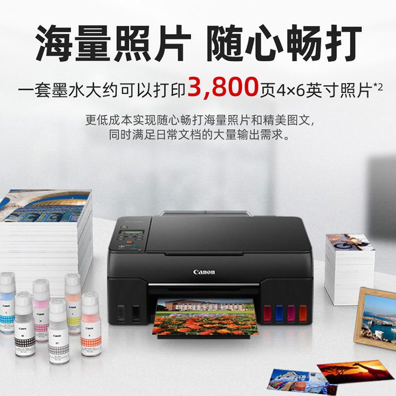 佳能g680彩色家用小型复印照彩印机 佳能旗颂喷墨多功能一体机