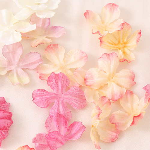 仿真焦边绣球花瓣 diy手工材料古风绢花头饰簪花装饰假花谷美拍摄 - 图2