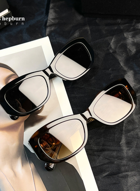 hepban新品不规则型墨镜女 高品质板材防紫外线镜 可配近视太阳镜