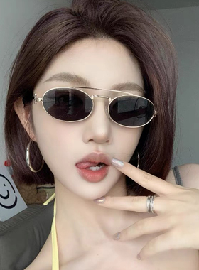 mu54 复古金属墨镜女 双横梁小众款式 防紫外线UV400 可配配近视