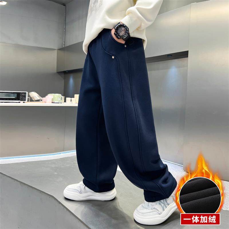 男童运动裤秋冬2025新款中大童加厚裤子冬季儿童一体绒保暖卫裤潮,淘宝优惠券,粉丝福利购,淘宝优惠卷