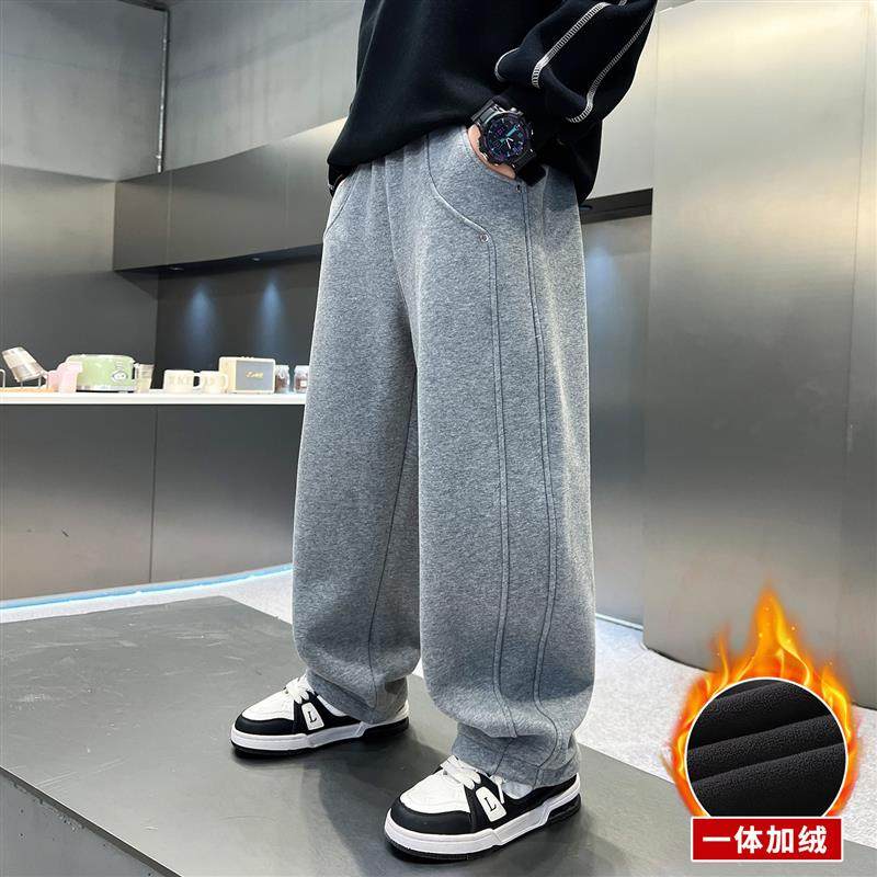 男童运动裤秋冬2025新款中大童加厚裤子冬季儿童一体绒保暖卫裤潮,淘宝优惠券,粉丝福利购,淘宝优惠卷
