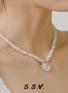 SSV海岛系列白日梦境爱心玉髓串珠项链