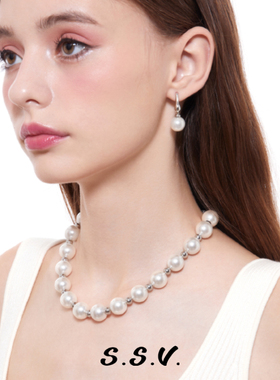 S.S.V.夸张个性大珍珠项链
