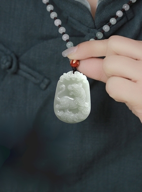 仿和田玉十二生肖吊坠男女属相鼠牛虎兔龙蛇马羊猴鸡狗猪本命年