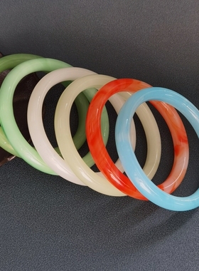 五彩玛瑙儿童手镯红绿玉髓