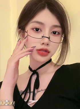 日系可爱纯欲半框眼镜框