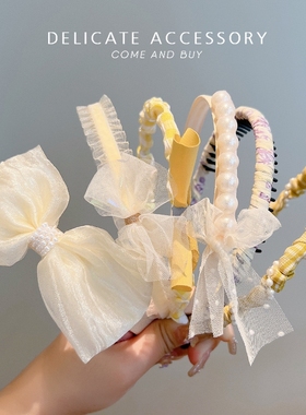 儿童蝴蝶结发箍公主不伤