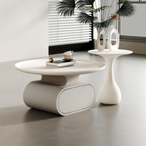 Home Silent Wind Creative Round Tea Table Size Composition Living Room Home Small Family Designer Modern Minima Cream Wind