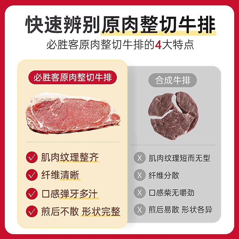 【曹颖推荐】必胜客优选整切西冷牛排肋眼官方旗舰店牛肉牛扒速食