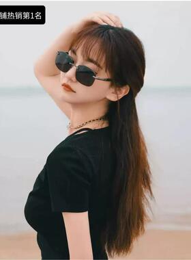 玟若太阳墨镜女2025新款开车钓鱼无框时尚偏光镜型男专用遮阳眼镜