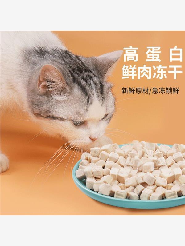 猫咪零食冻干鸡肉粒营养增肥发腮鸡胸肉幼猫零食大礼包宠物零食 - 图0