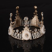 Bride Crown Pearl Head Decorated Birthday Party Cake Decoration Extravagant Fashion Hair Accessories Crown