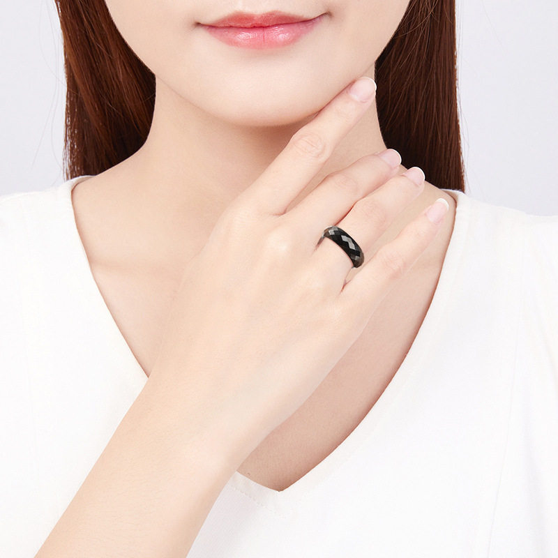 Authentic natural A-grade jadeite ink jade ring for men and women couples ring jade ring hand jewelry jade