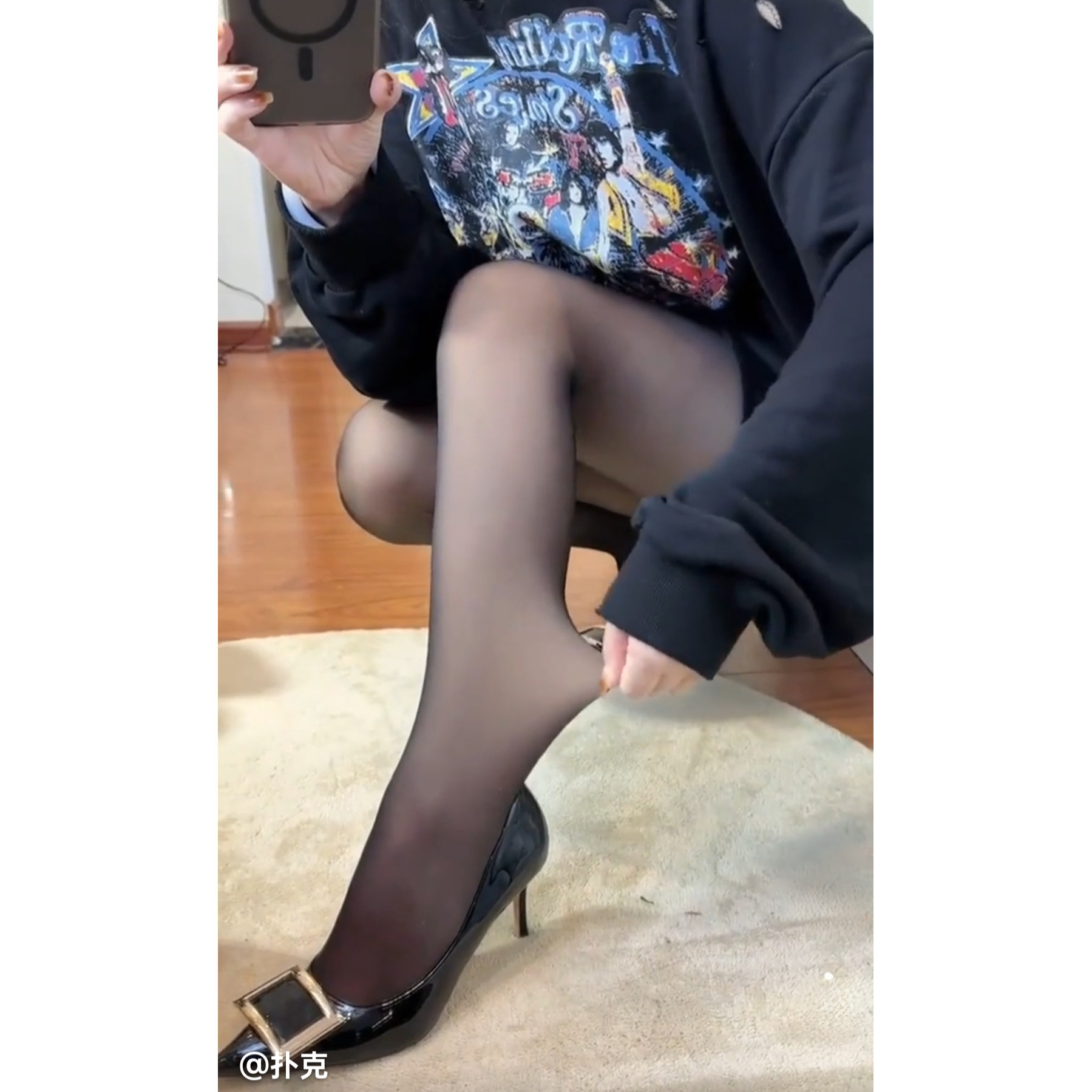 小野和子黑透肤光腿神器黑丝袜女秋冬裸感自然第3代pro加绒打底裤 - 图3