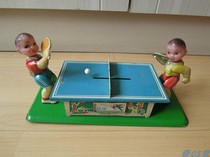 Chi 05 Tong Wenge Period Old Tin Electric Toys to play table tennis (functional normal) Tin toys old