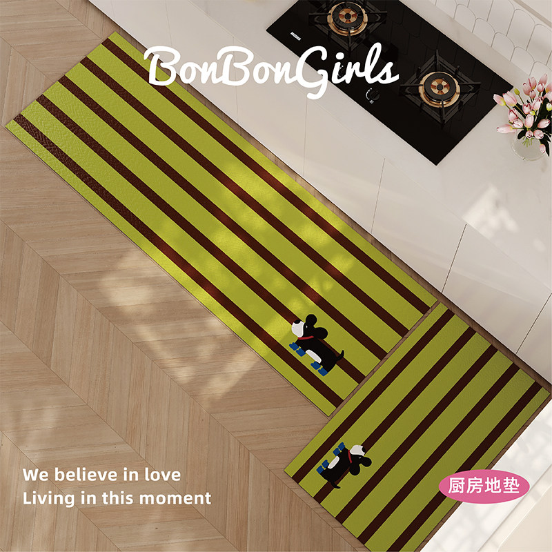 包豪斯中古风厨房专用地垫长条吸水吸油防滑可裁剪软硅藻泥地毯垫,淘宝优惠券,粉丝福利购,淘宝优惠卷