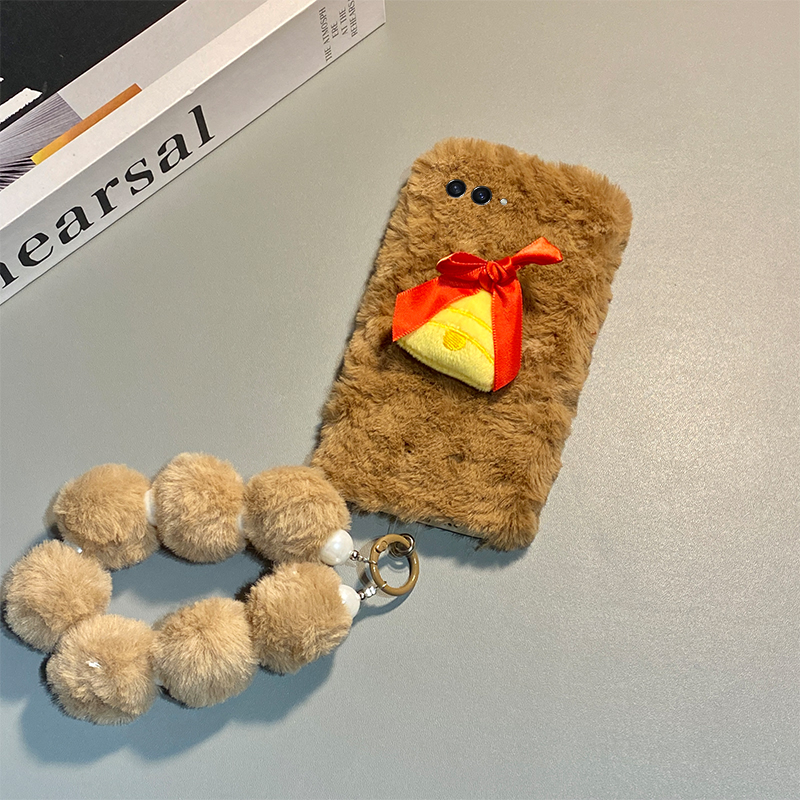 红色圣诞麋鹿适用三星zflip7fe手机壳zfold6毛球zflip5挂链w23flip毛绒3折叠屏zfold2秋冬季w22/w21/galaxy硬 - 图3