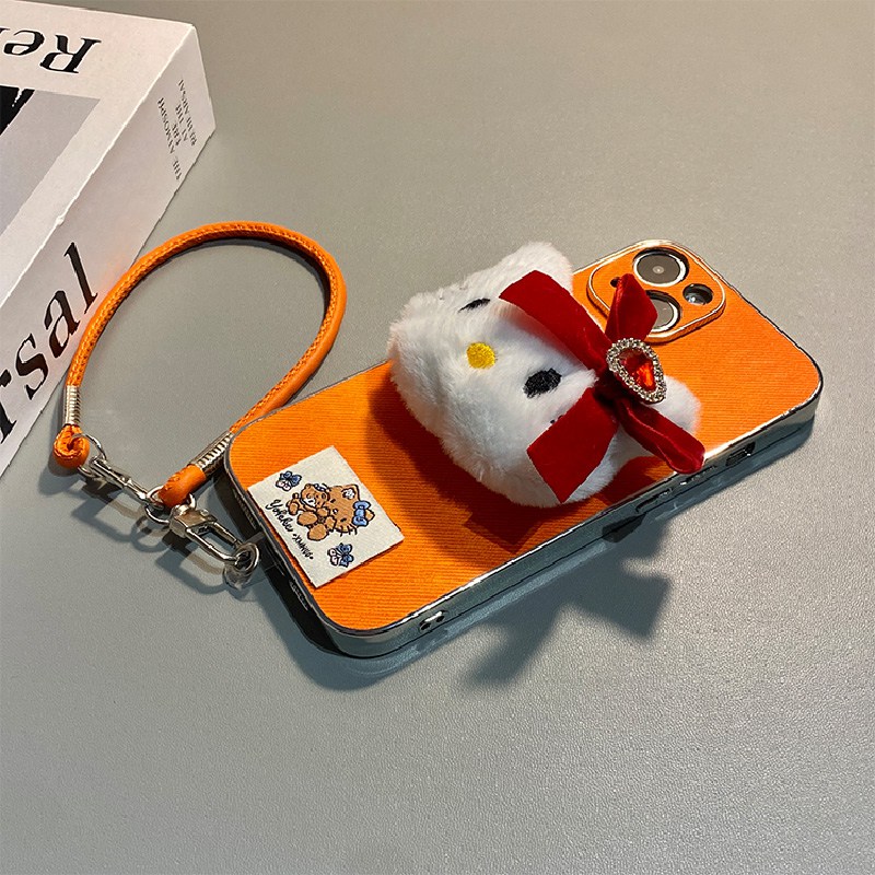 红色蝴蝶结kt猫适用opporeno15手机壳reon14pro立体13挂绳12毛绒11秋冬10por+卡通9牛仔纹8绒布7se软5k十0ppo - 图0