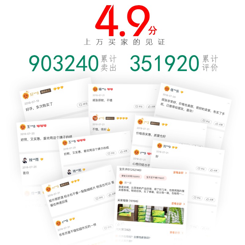 心相印抽纸纸巾20包整箱家用实惠装纸抽餐巾纸卫生纸心心相印正品