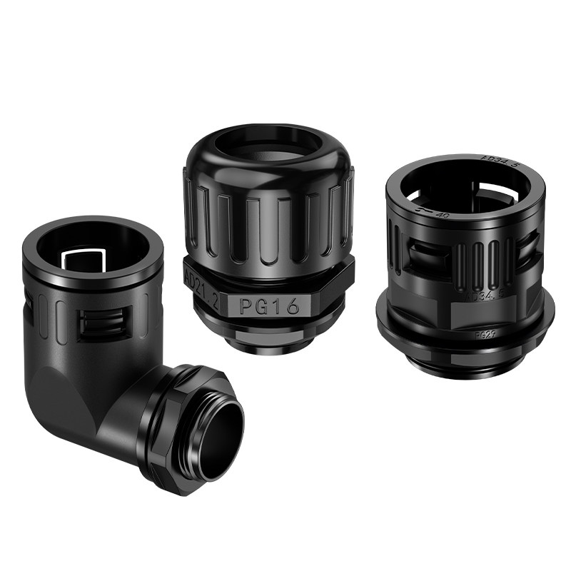 塑料波纹管接头尼龙软管防水接头快速接头穿线管接头配件90度弯头