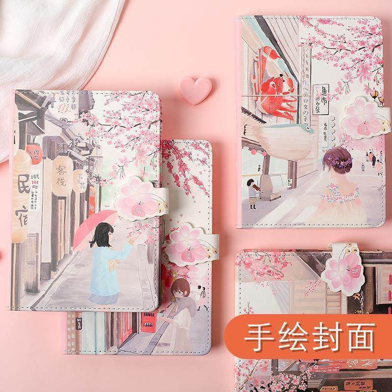 日系小清新厚手账本网格方格笔记本子可爱彩页贴纸学生日记本文具,淘宝优惠券,粉丝福利购,淘宝优惠卷