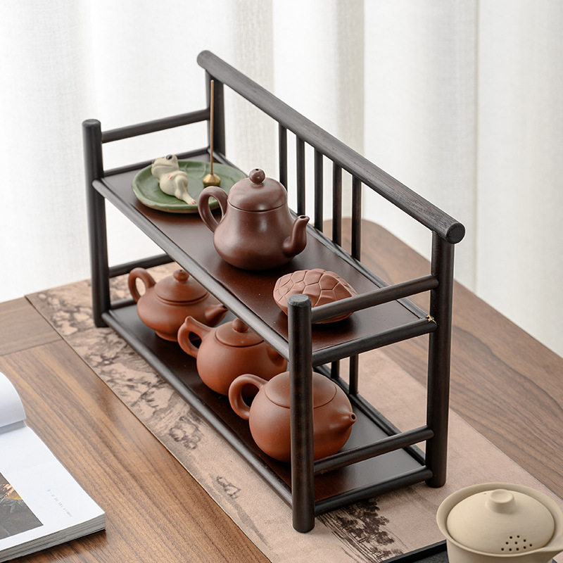 桌面茶具置物架茶桌茶台小型博古架桌上摆件展示架杯子收纳茶杯架,淘宝优惠券,粉丝福利购,淘宝优惠卷
