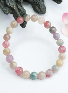 天然碧玺手串巴西糖果水晶彩宝珠宝甜美可爱少女风多巴胺时尚饰品