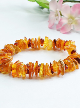 天然琥珀多宝手串蜜蜡血珀金珀随形手链民族风手饰品情侣闺蜜礼物