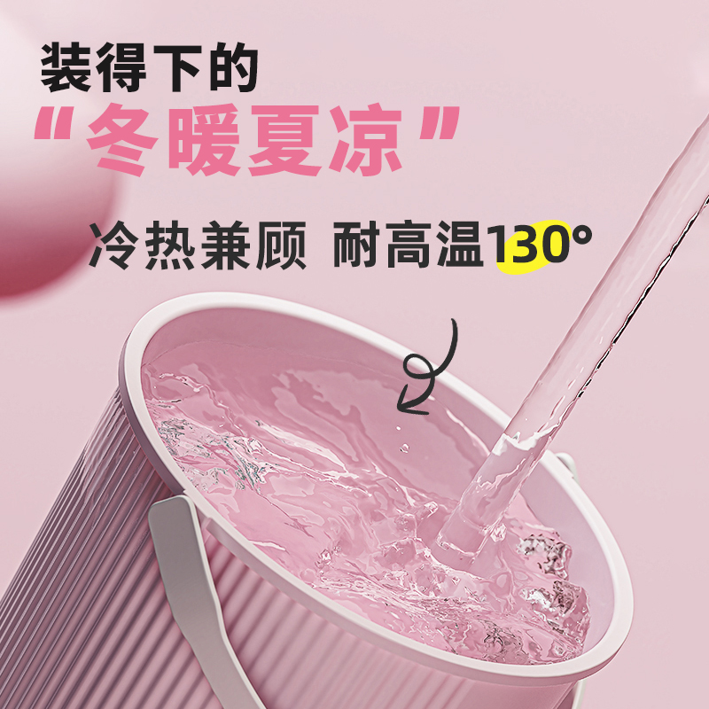 巧腾水桶学生宿舍装装桶洗衣桶盆带盖洗澡桶可坐洗漱用品桶盆套装