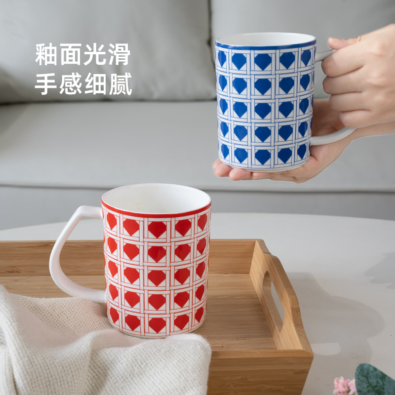 巧腾骨瓷马克杯陶瓷杯子咖啡杯情侣水杯办公室高级茶杯生日礼物