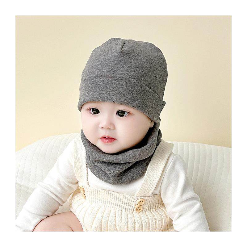 宝宝帽子秋冬季韩版纯棉可爱男童女婴幼儿帽子围脖两件套装春秋厚,淘宝优惠券,粉丝福利购,淘宝优惠卷