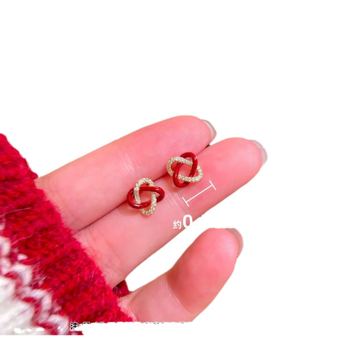 2026马年本命年耳钉同心结新年红色耳钉女高级感轻奢马年耳饰,淘宝优惠券,粉丝福利购,淘宝优惠卷