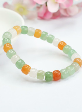 天然东陵玉手串多宝老型珠路路通手链珠宝新中式民族风手链女士款