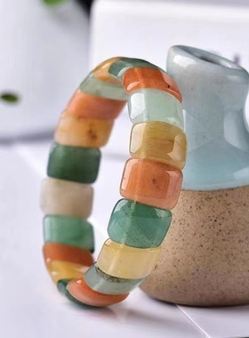 天然东陵玉手牌多宝手串手镯彩宝珠宝新中式民族风手饰品礼物