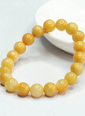 天然A货翡翠男女士手串黄翡玉石简约百搭手链国潮饰品礼物